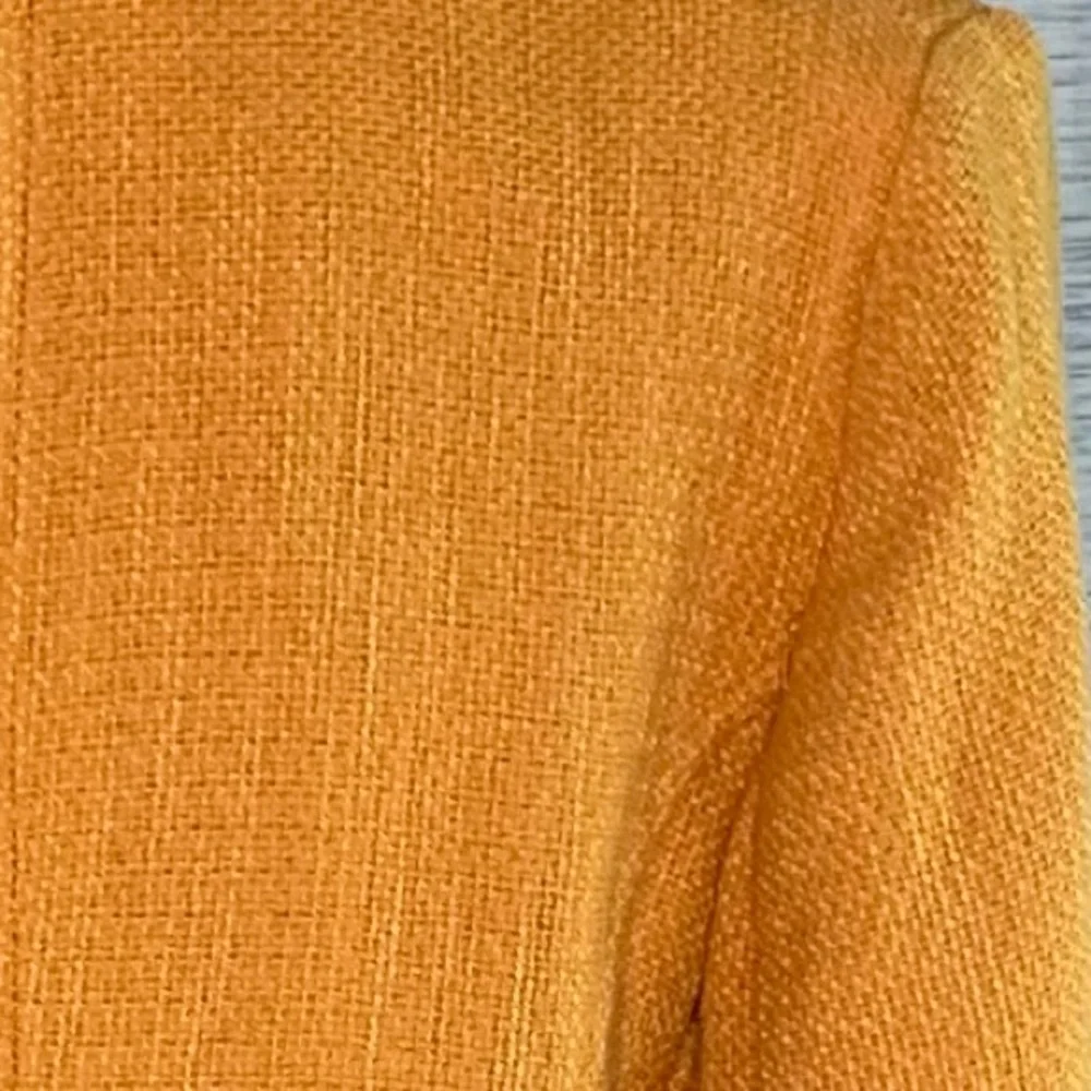 Chico's Mustard Twill Light Coat. - Picture 15 of 16